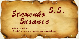 Stamenko Susanić vizit kartica